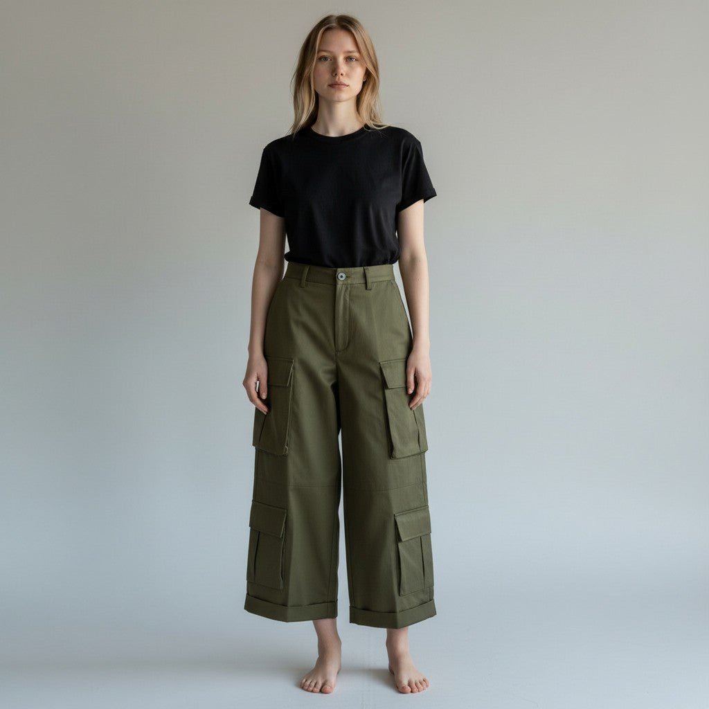 PANTALONE CARGO VICOLO - XE BLU Abbigliamento Donna