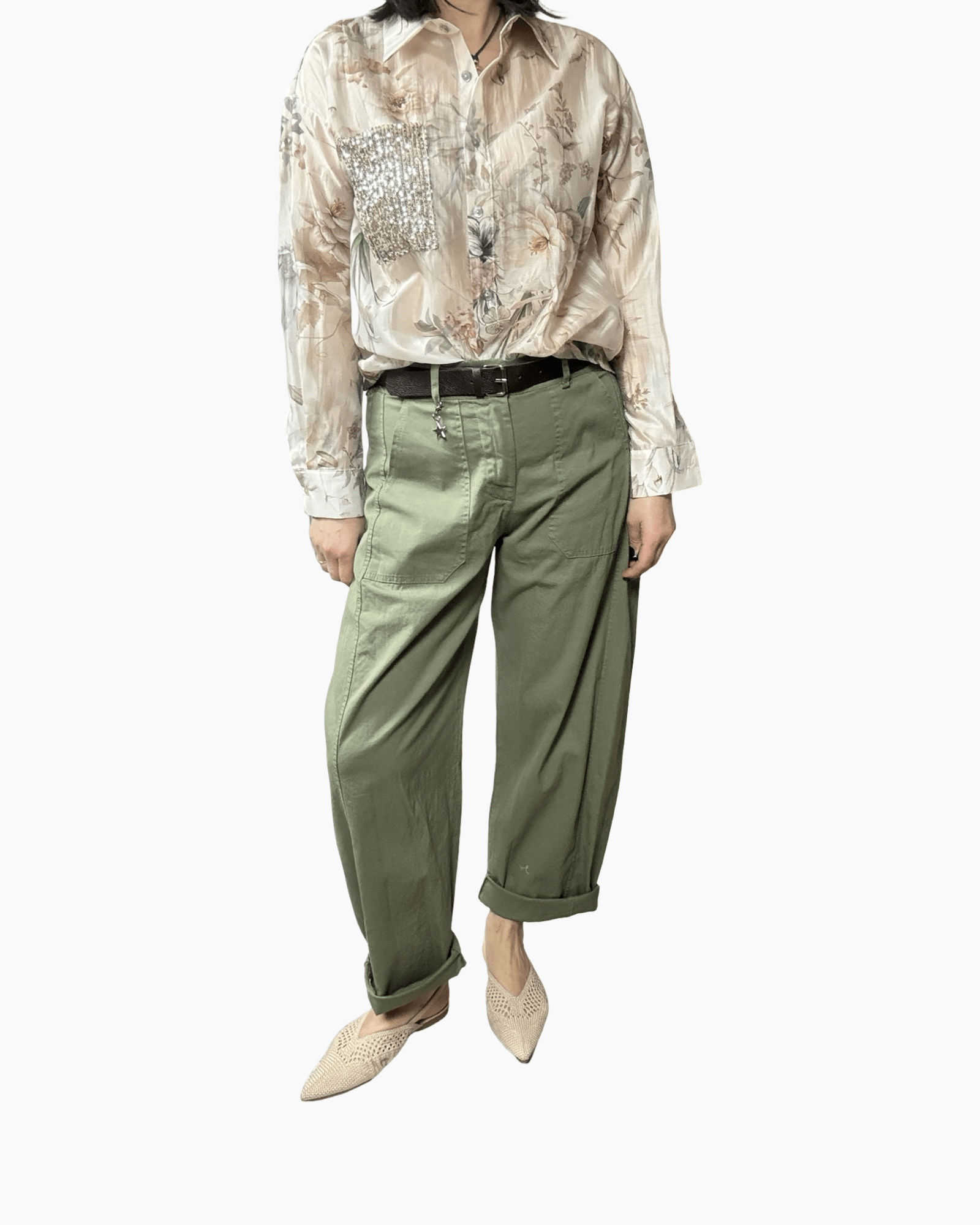 PANTALONE CARROT COLORATO SUSY MIX - XE BLU ABBIGLIAMENTO
