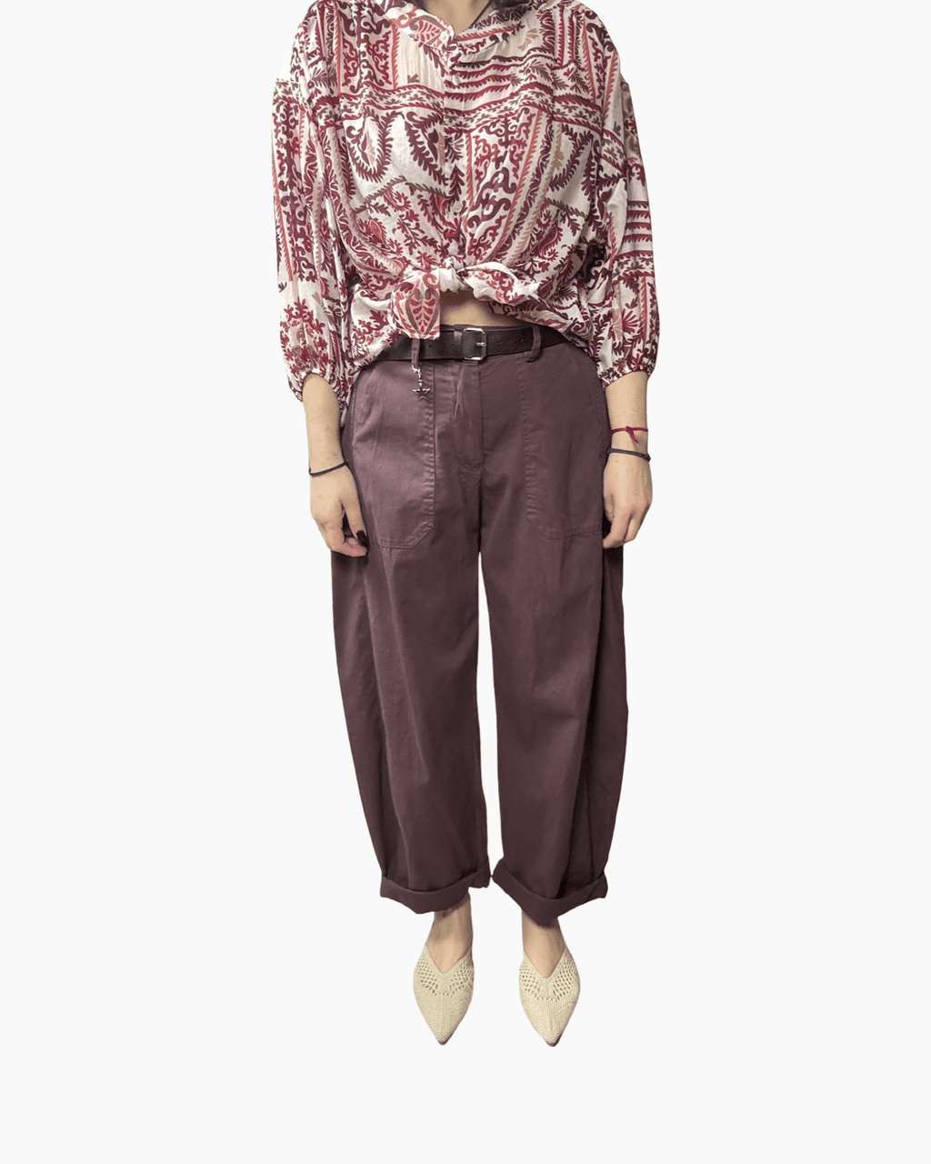 PANTALONE CARROT COLORATO SUSY MIX - XE BLU ABBIGLIAMENTO