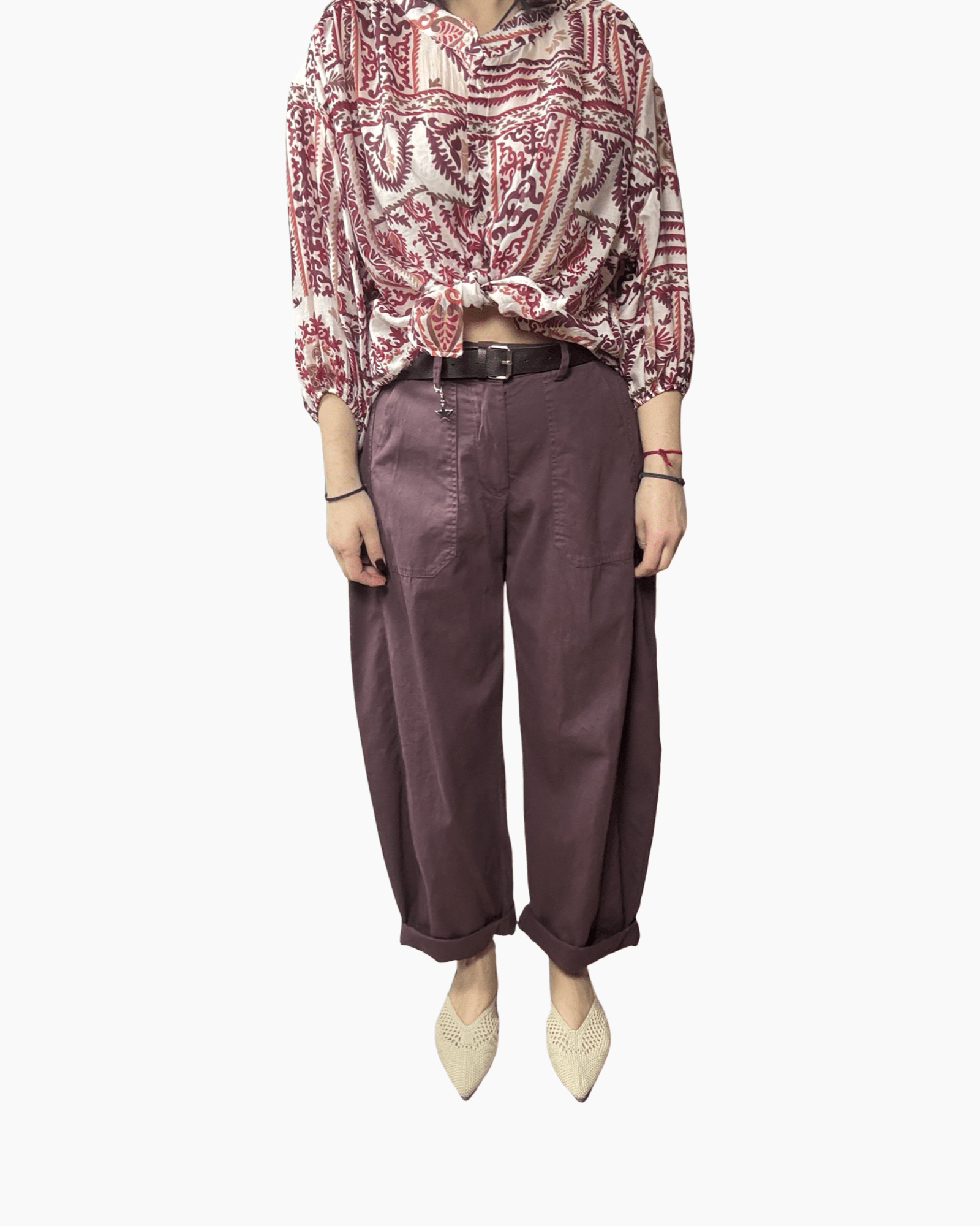 PANTALONE CARROT COLORATO SUSY MIX - XE BLU ABBIGLIAMENTO