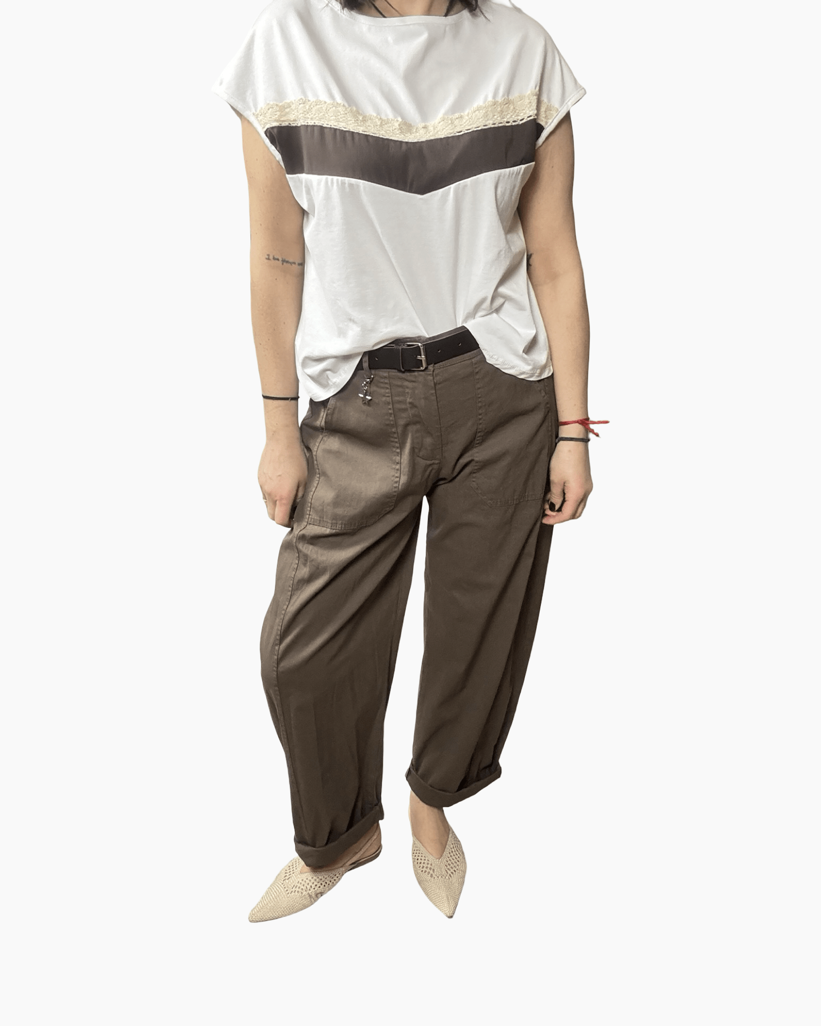 PANTALONE CARROT COLORATO SUSY MIX - XE BLU ABBIGLIAMENTO