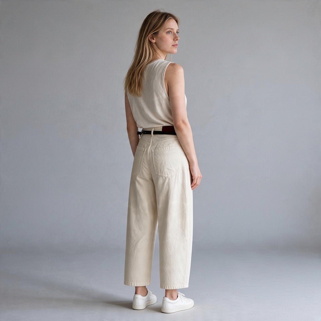 PANTALONE CARROT CON CINTURA TENSIONE IN - XE BLU Abbigliamento Donna