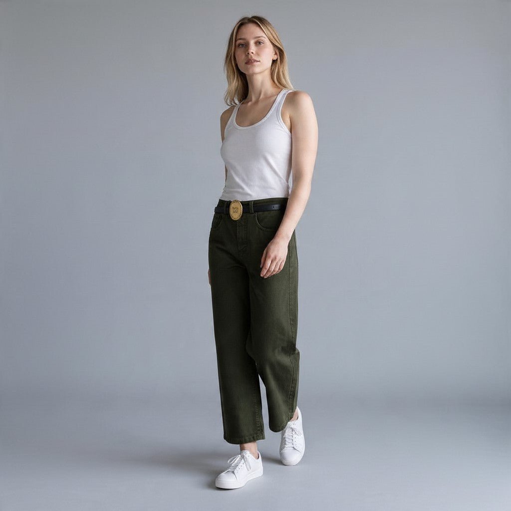 PANTALONE CARROT CON CINTURA TENSIONE IN - XE BLU Abbigliamento Donna