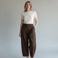 PANTALONE CARROT CON PINCES SUSY MIX - XE BLU Abbigliamento Donna
