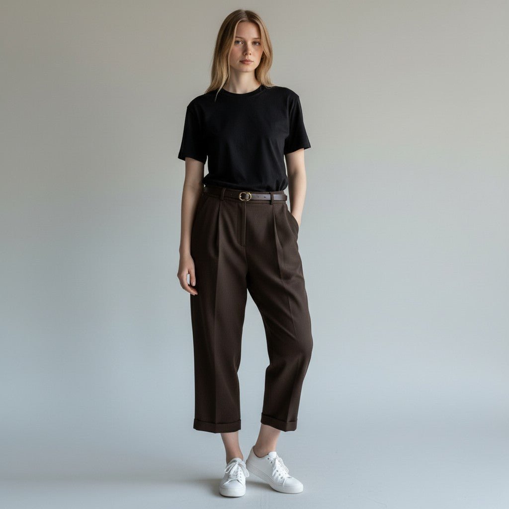 PANTALONE CON PINCES SUSY MIX - XE BLU Abbigliamento Donna