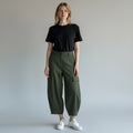 PANTALONE CON TASCONI FLUIDO SUSY MIX - XE BLU Abbigliamento Donna