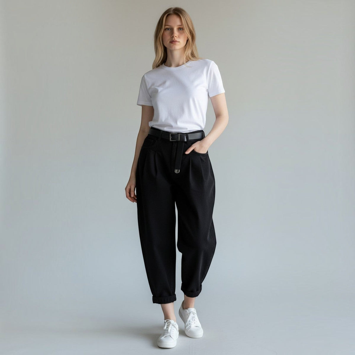 PANTALONE CUORICINO SUSY MIX - XE BLU Abbigliamento Donna