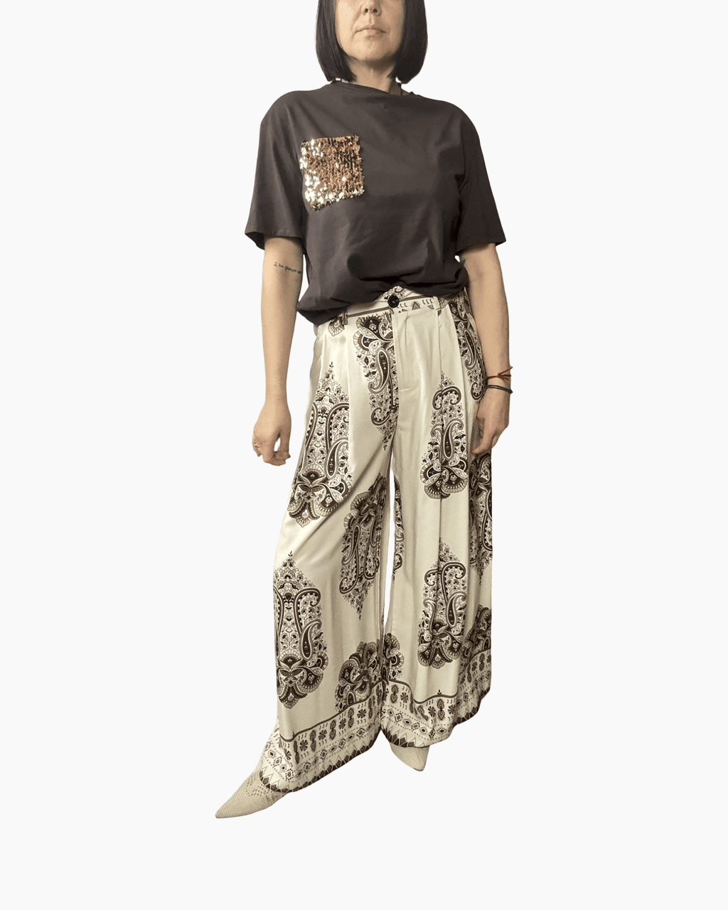 PANTALONE ETNICO SUSY MIX - XE BLU ABBIGLIAMENTO