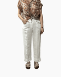 PANTALONE GAMBA DRITTA IN LINO SUSY MIX - XE BLU ABBIGLIAMENTO