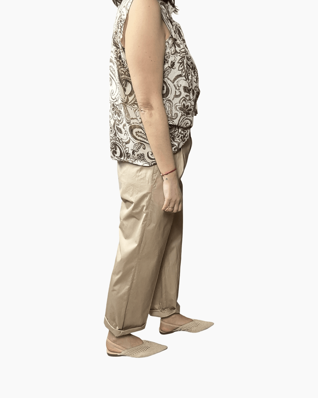 PANTALONE IN COTONE CON PINCES VICOLO - XE BLU ABBIGLIAMENTO