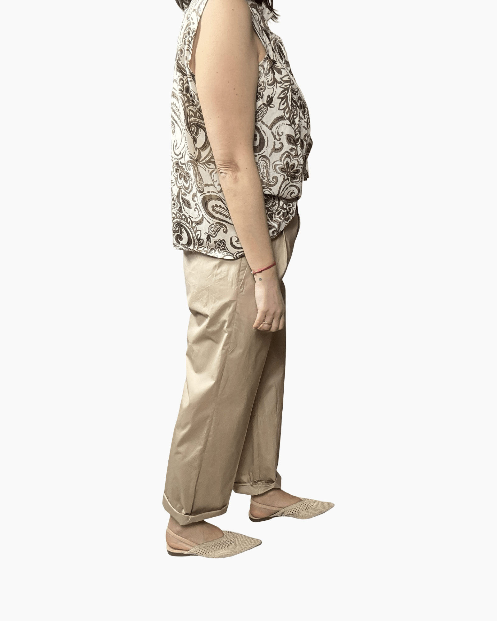 PANTALONE IN COTONE CON PINCES VICOLO - XE BLU ABBIGLIAMENTO