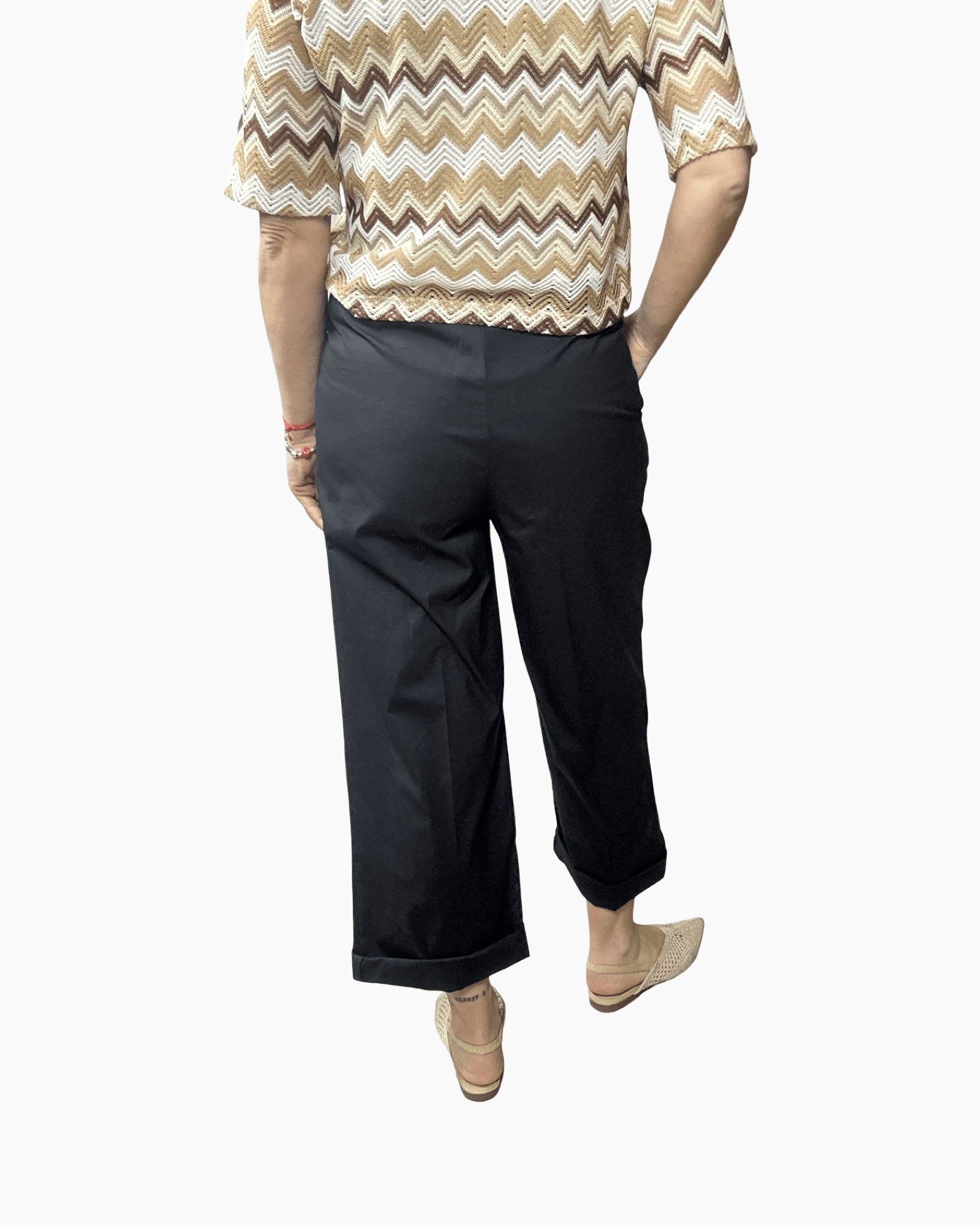 PANTALONE IN COTONE CON PINCES VICOLO - XE BLU ABBIGLIAMENTO