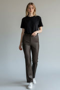 PANTALONE IN ECOPELLE OPERATO MOTEL - XE BLU Abbigliamento Donna