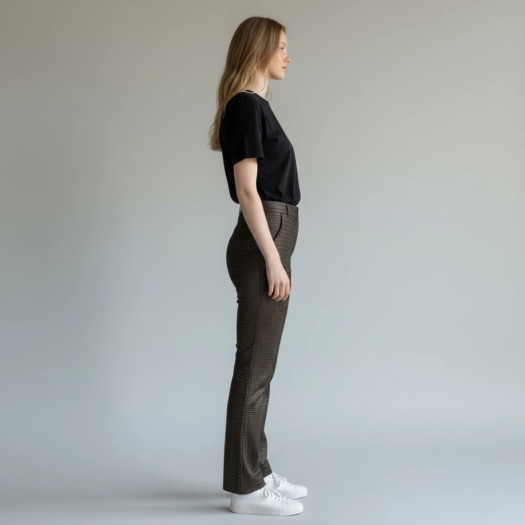 PANTALONE IN ECOPELLE OPERATO MOTEL - XE BLU Abbigliamento Donna