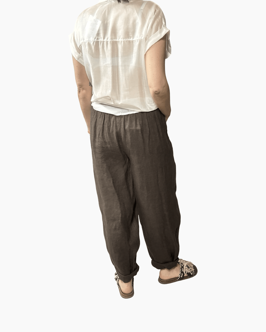 PANTALONE IN LINO BALOON SUSY MIX - XE BLU ABBIGLIAMENTO