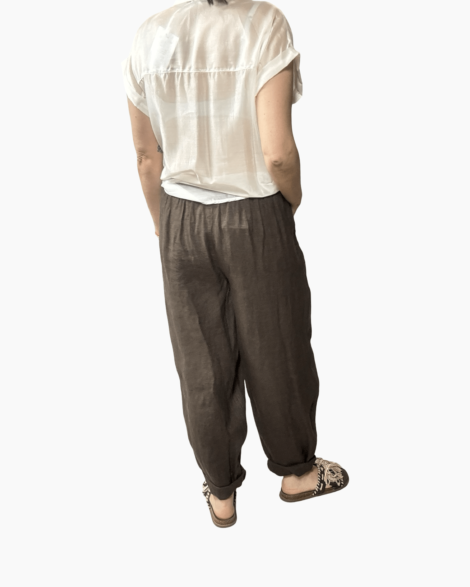 PANTALONE IN LINO BALOON SUSY MIX - XE BLU ABBIGLIAMENTO