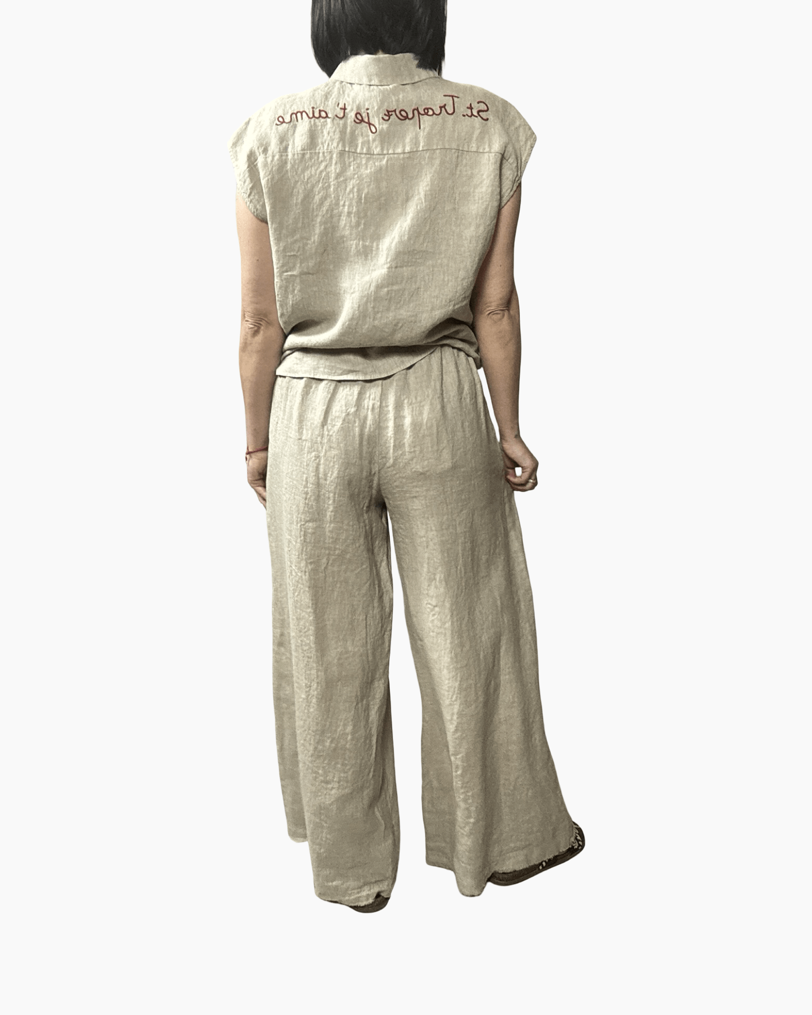 PANTALONE IN LINO MOTEL - XE BLU ABBIGLIAMENTO