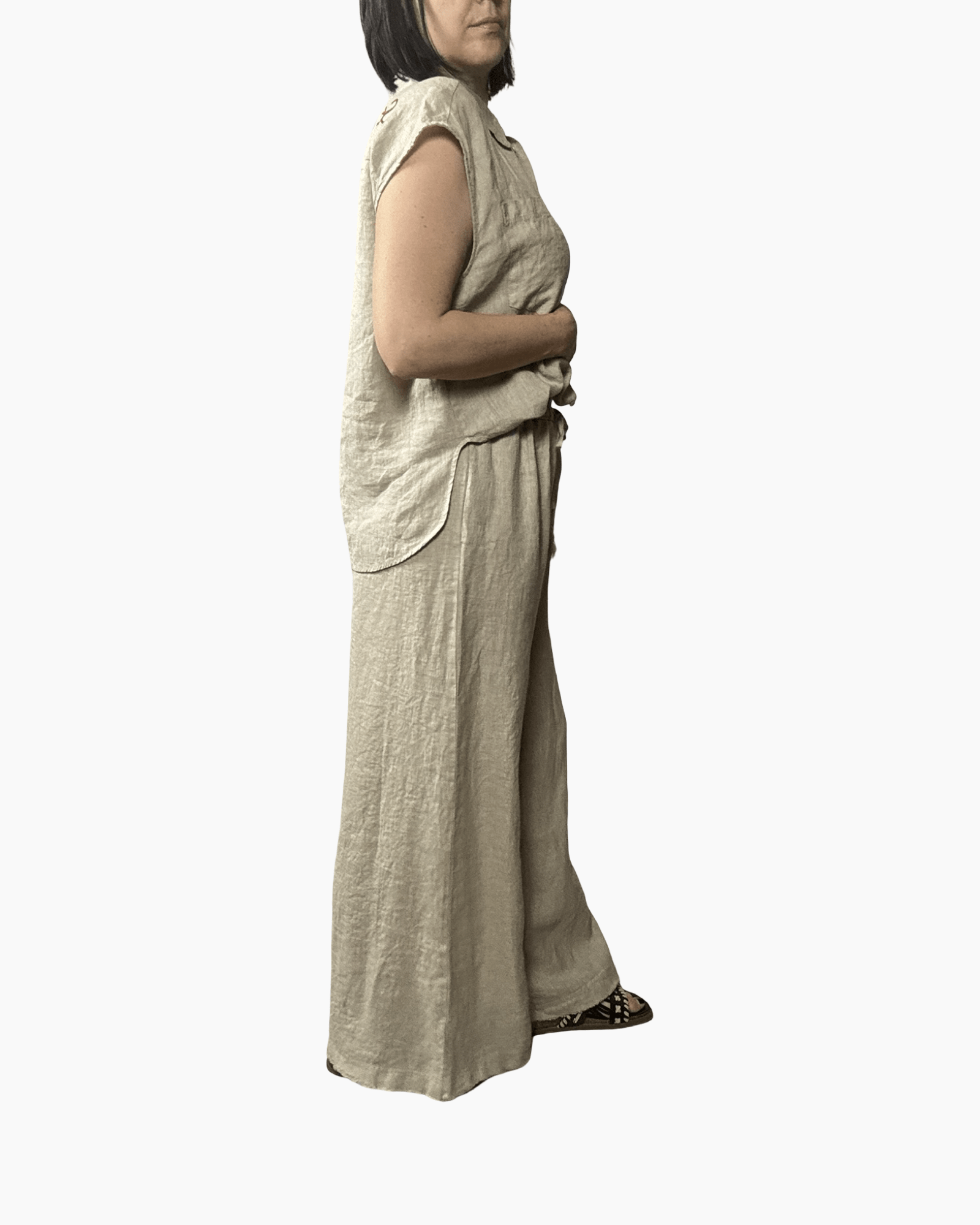 PANTALONE IN LINO MOTEL - XE BLU ABBIGLIAMENTO