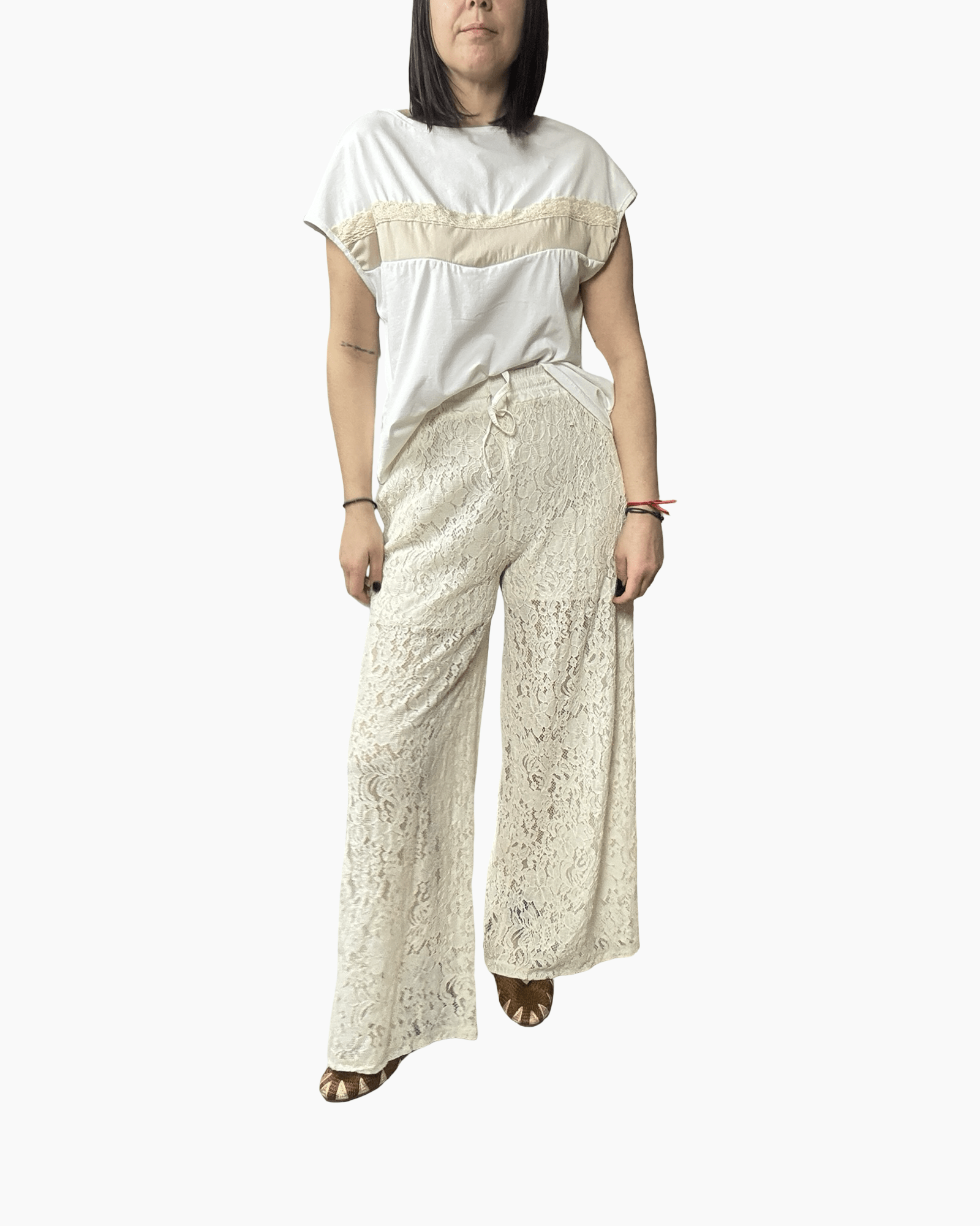 PANTALONE IN PIZZO SUSY MIX - XE BLU ABBIGLIAMENTO