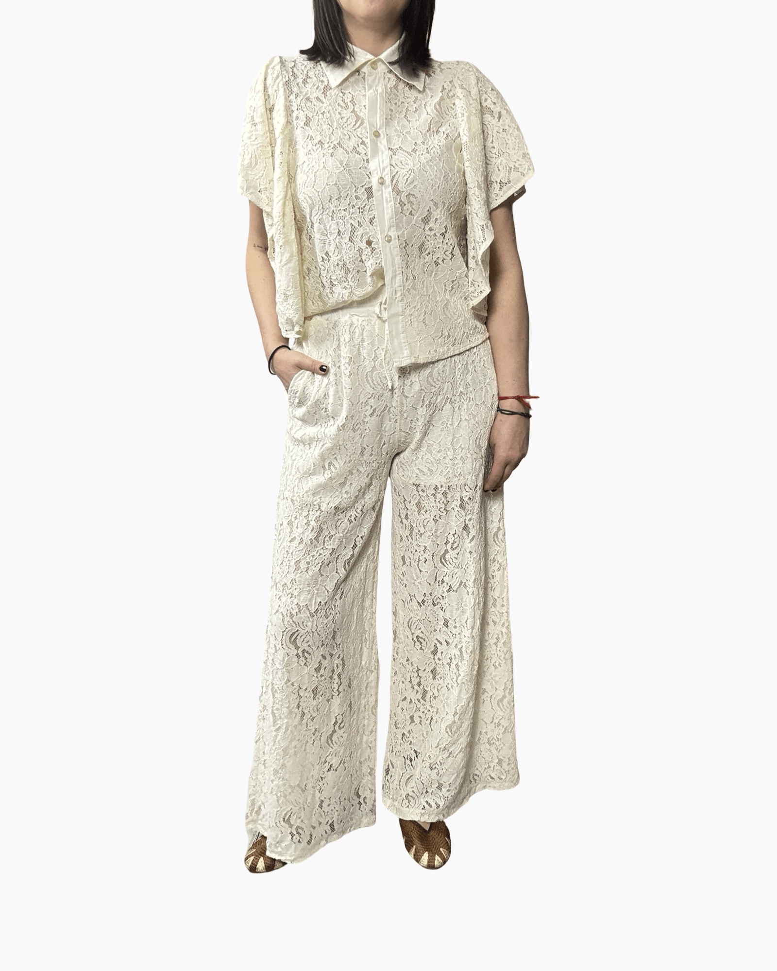 PANTALONE IN PIZZO SUSY MIX - XE BLU ABBIGLIAMENTO