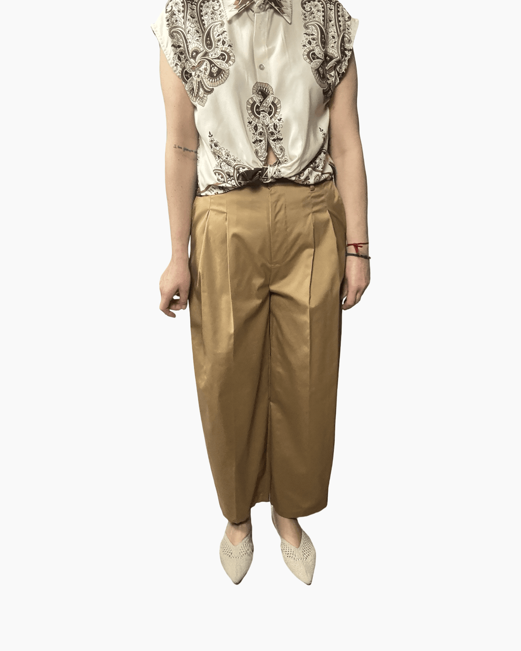 PANTALONE IN TELA CON PENCES SUSY MIX - XE BLU ABBIGLIAMENTO
