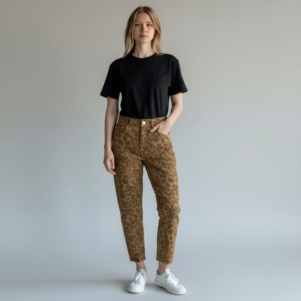 PANTALONE MACULATO SUSY MIX - XE BLU Abbigliamento Donna