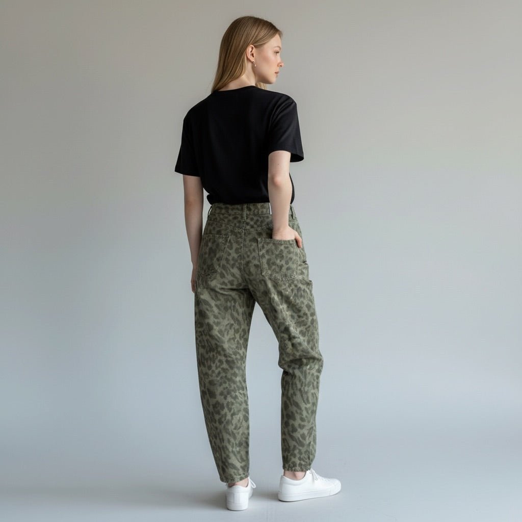 PANTALONE MACULATO SUSY MIX - XE BLU Abbigliamento Donna
