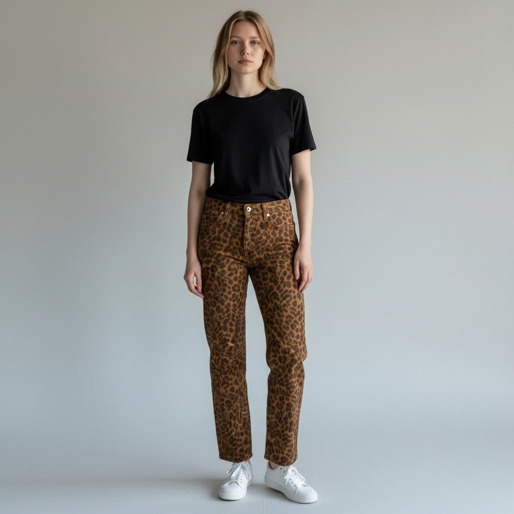 PANTALONE MACULATO VICOLO - XE BLU Abbigliamento Donna