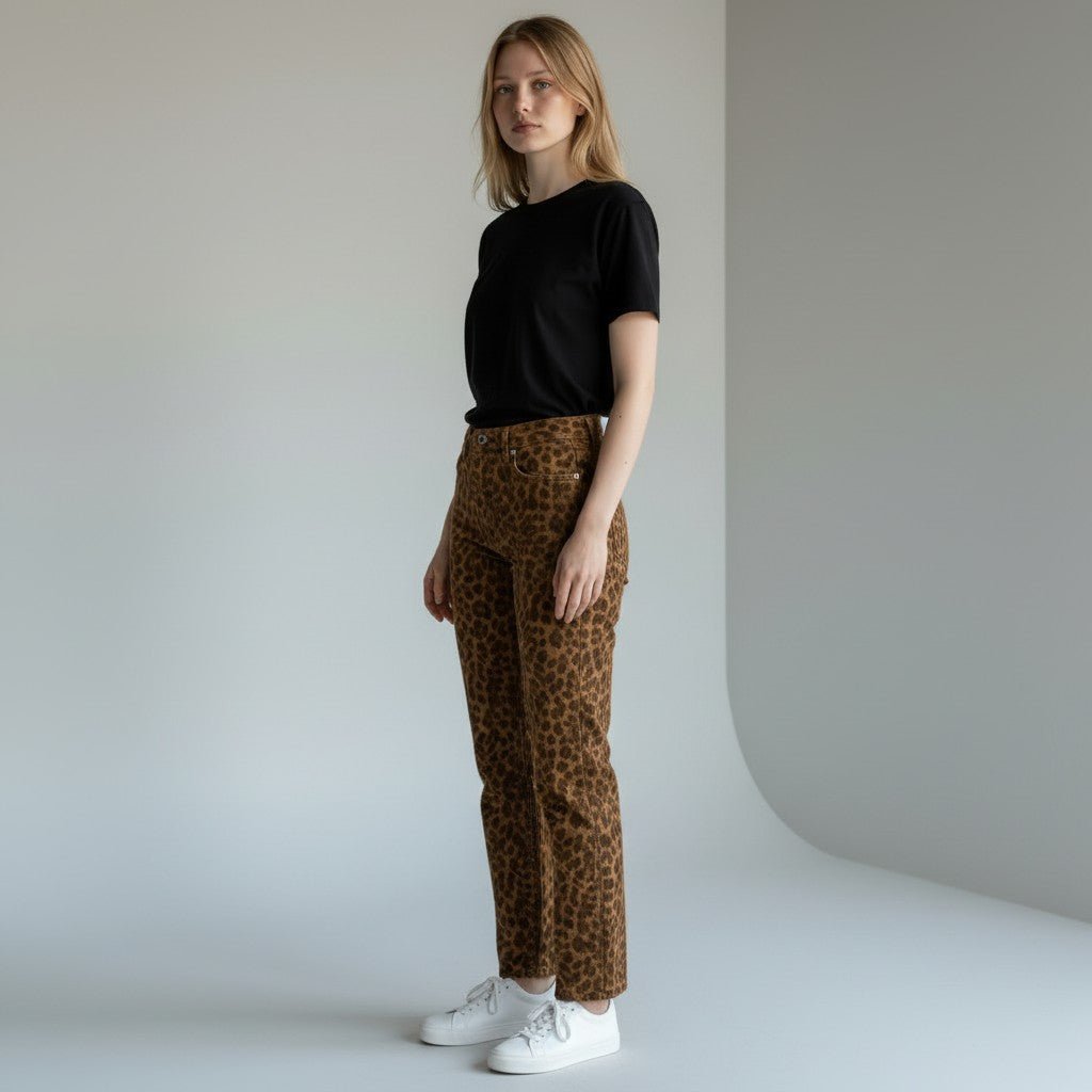 PANTALONE MACULATO VICOLO - XE BLU Abbigliamento Donna