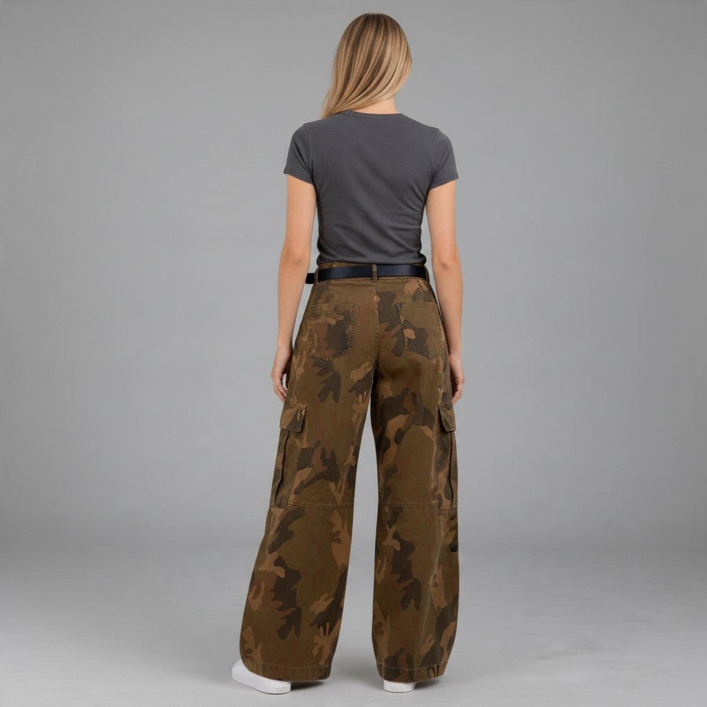 PANTALONE MIMETICO CARGO SUSY MIX - XE BLU Abbigliamento Donna