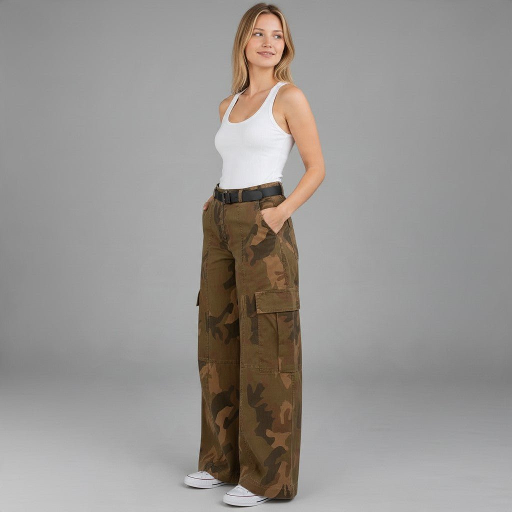 PANTALONE MIMETICO CARGO SUSY MIX - XE BLU Abbigliamento Donna