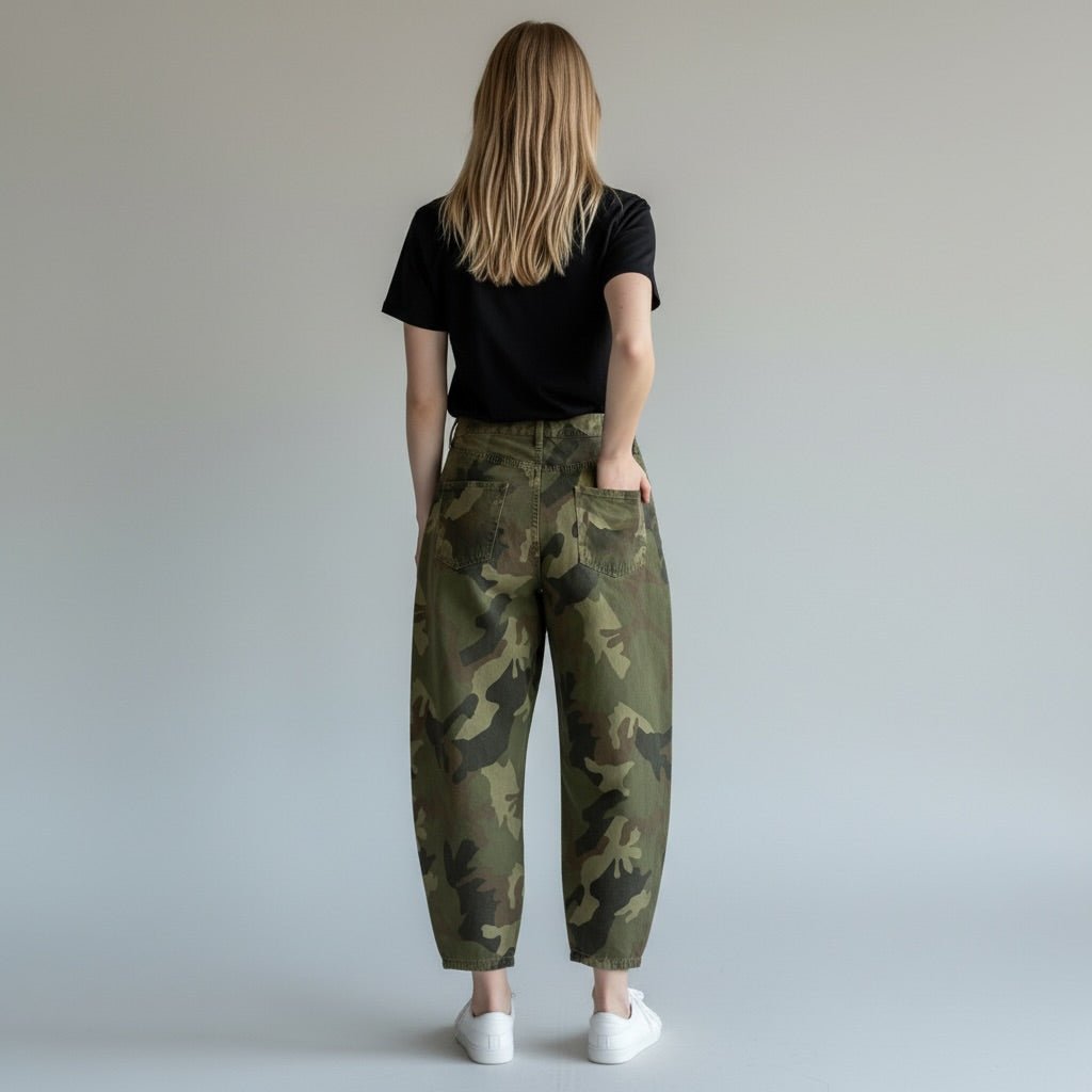 PANTALONE MIMETICO SUSY MIX - XE BLU Abbigliamento Donna