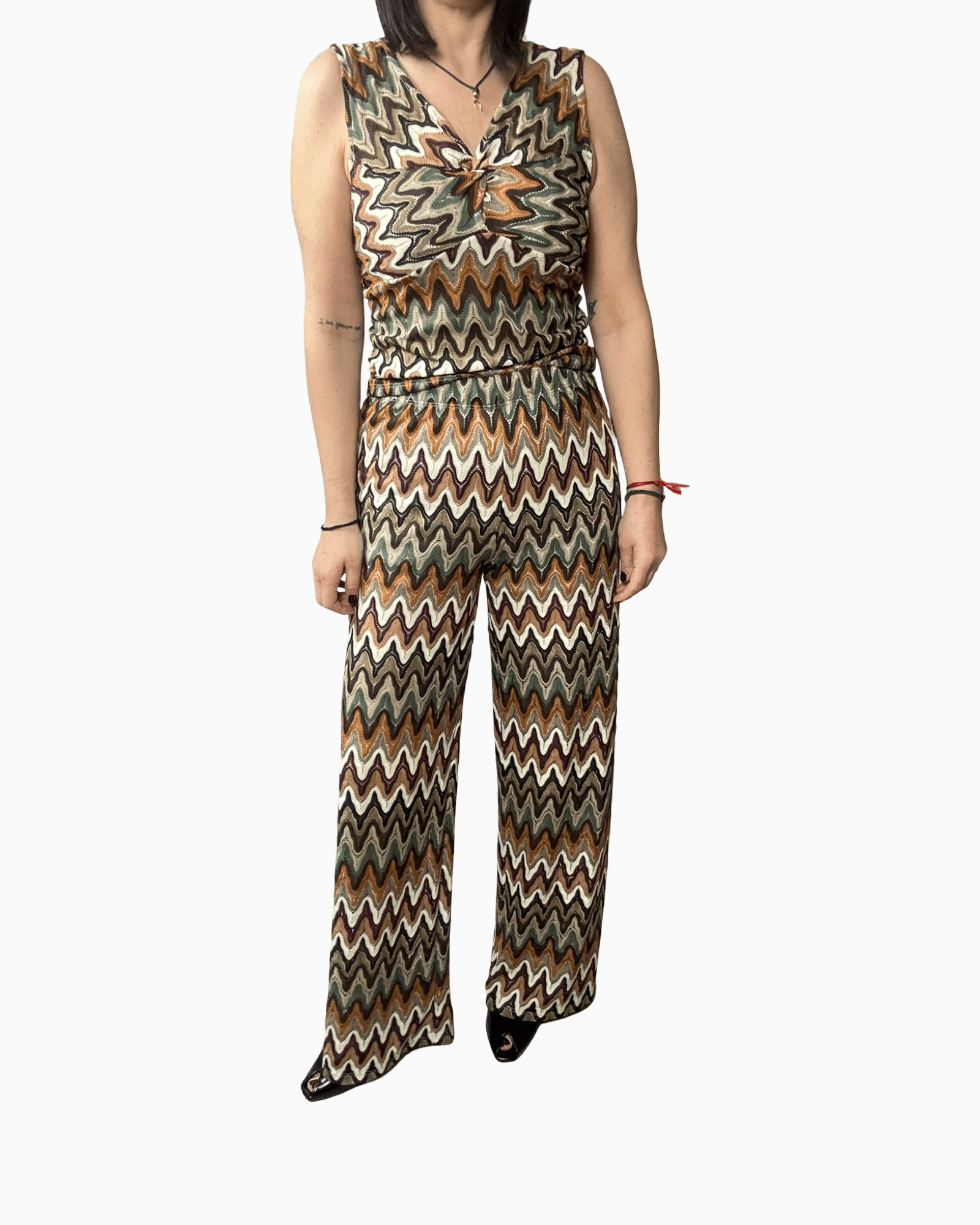 PANTALONE MISSONI INSPIRED MILITARE - BISCOTTO SUSY MIX - XE BLU ABBIGLIAMENTO