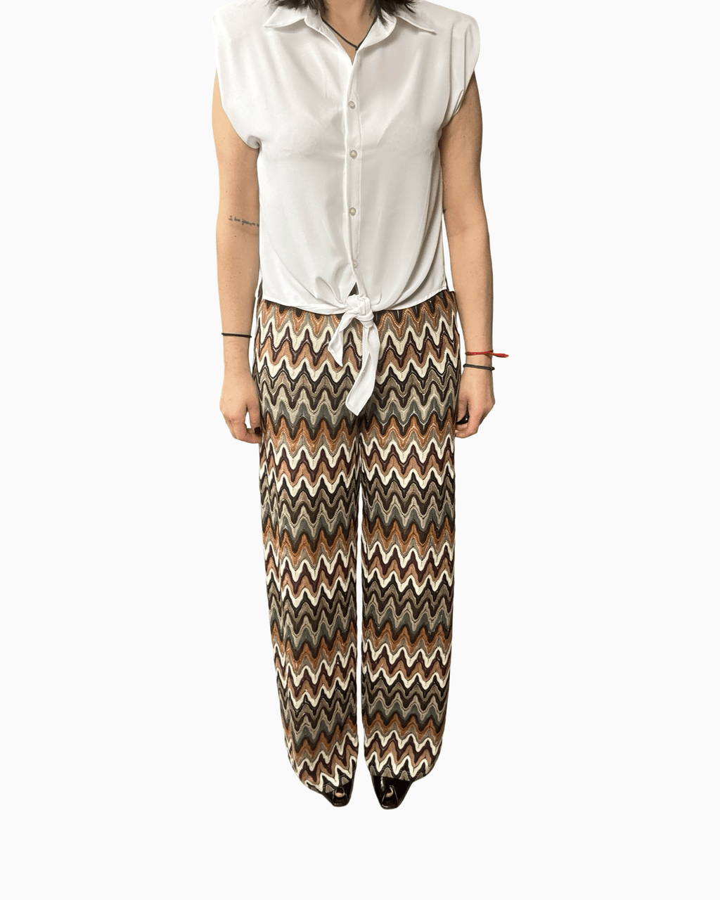 PANTALONE MISSONI INSPIRED MILITARE - BISCOTTO SUSY MIX - XE BLU ABBIGLIAMENTO