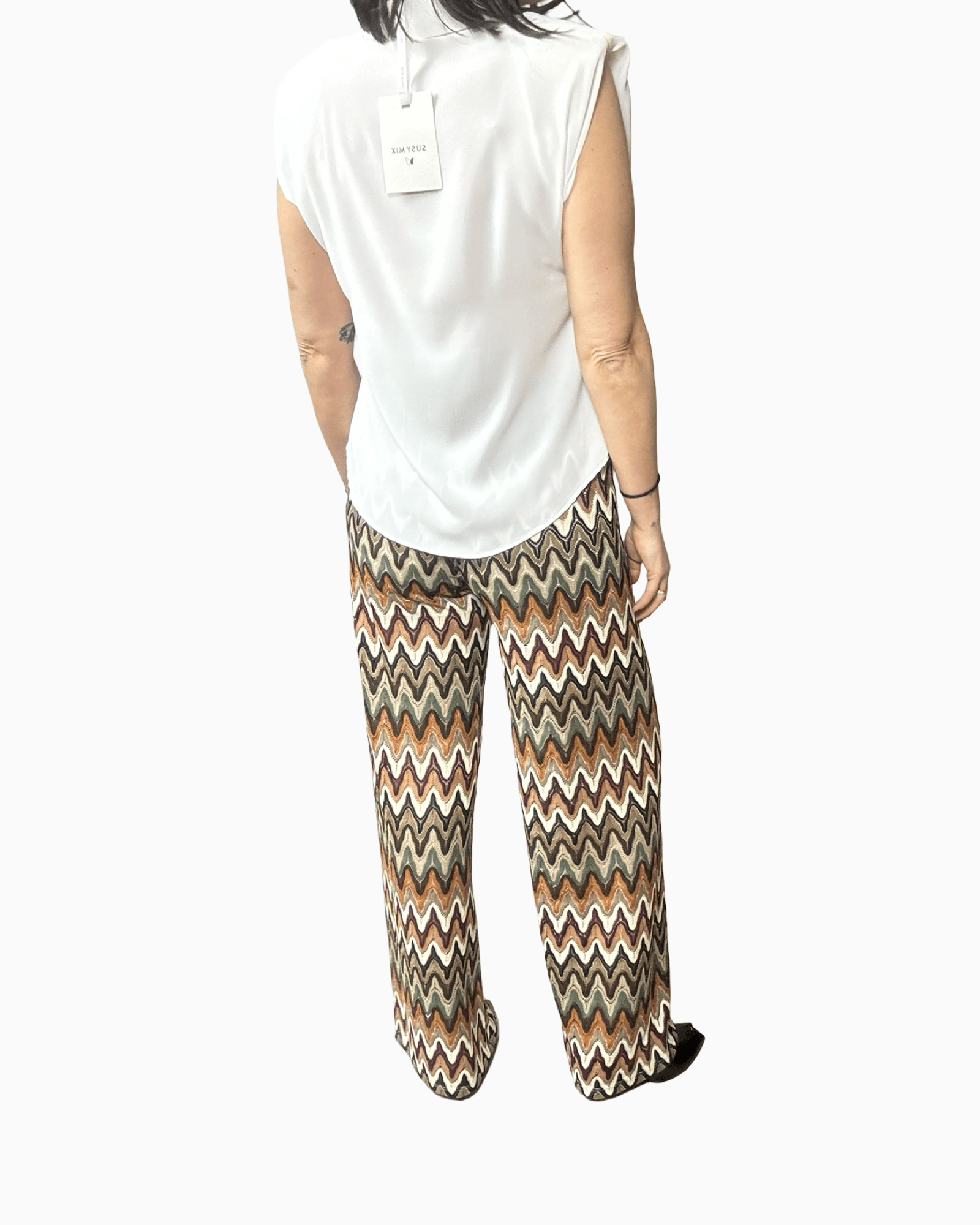PANTALONE MISSONI INSPIRED MILITARE - BISCOTTO SUSY MIX - XE BLU ABBIGLIAMENTO