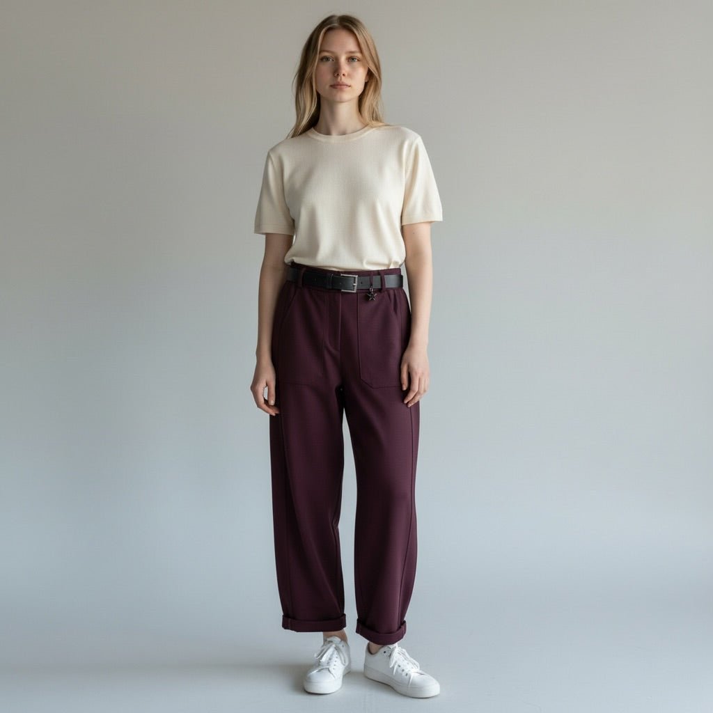 PANTALONE STELLINA PUNTO MILANO SUSY MIX - XE BLU Abbigliamento Donna