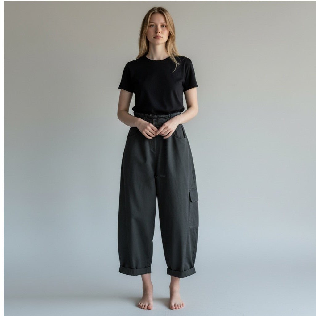 PANTALONE TASCONE SUSY MIX - XE BLU Abbigliamento Donna