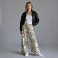 PANTALONE ZEBRATO HAVEONE - XE BLU Abbigliamento Donna