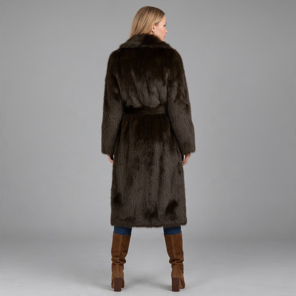 PELLICCIA CON CINTURA DIXIE - XE BLU Abbigliamento Donna