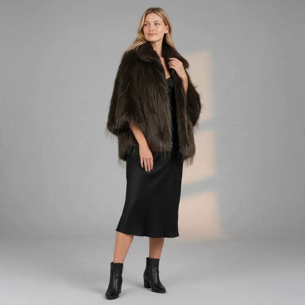PELLICCIA MANICA A 3/4 MOTEL - XE BLU Abbigliamento Donna