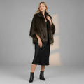 PELLICCIA MANICA A 3/4 MOTEL - XE BLU Abbigliamento Donna