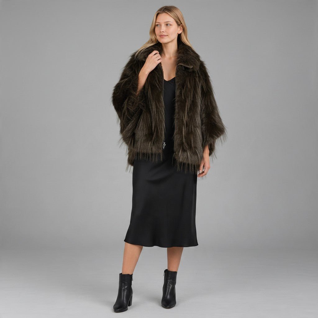 PELLICCIA MANICA A 3/4 MOTEL - XE BLU Abbigliamento Donna