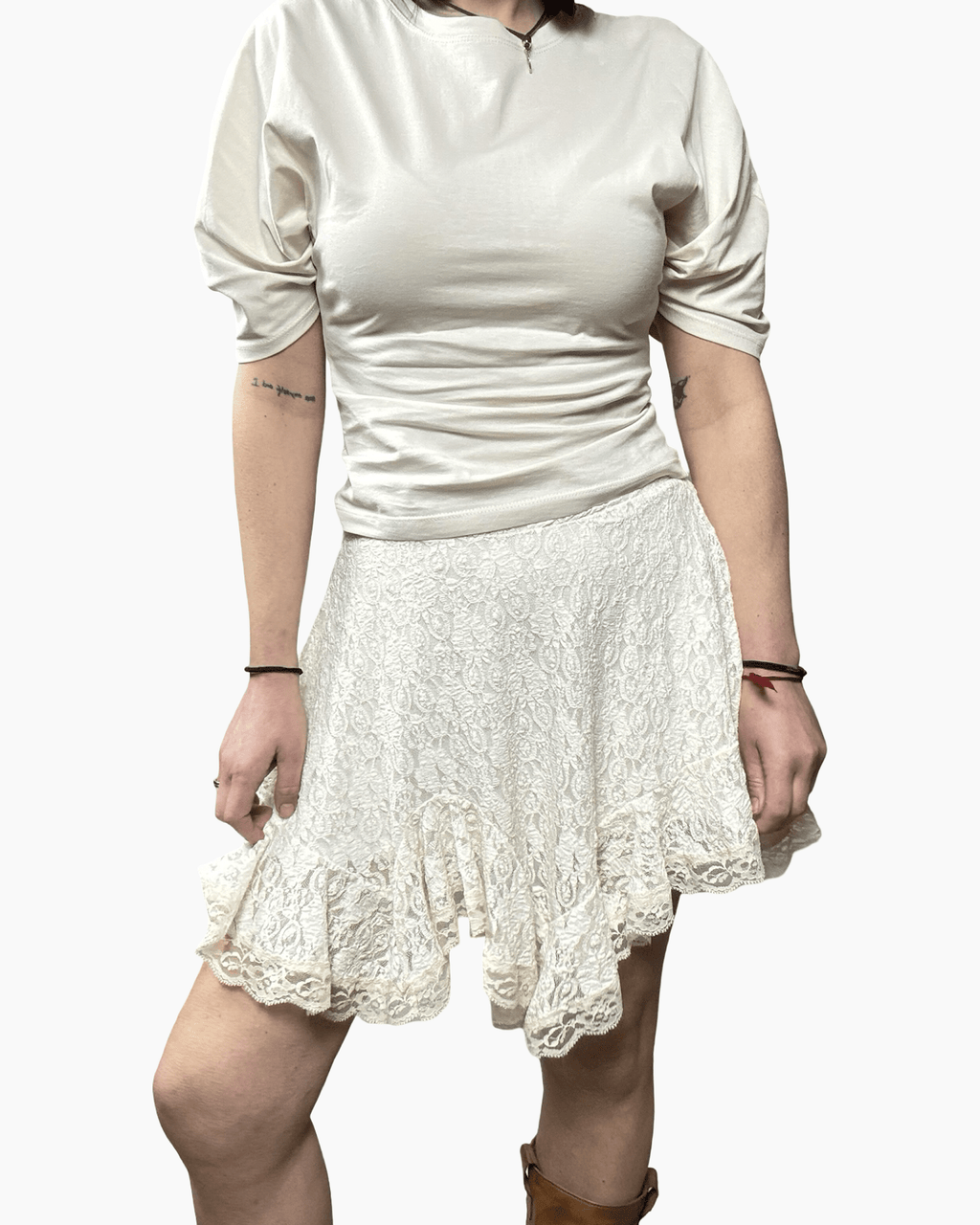 GONNA CORTA IN PIZZO HAVEONE - XE BLU ABBIGLIAMENTO