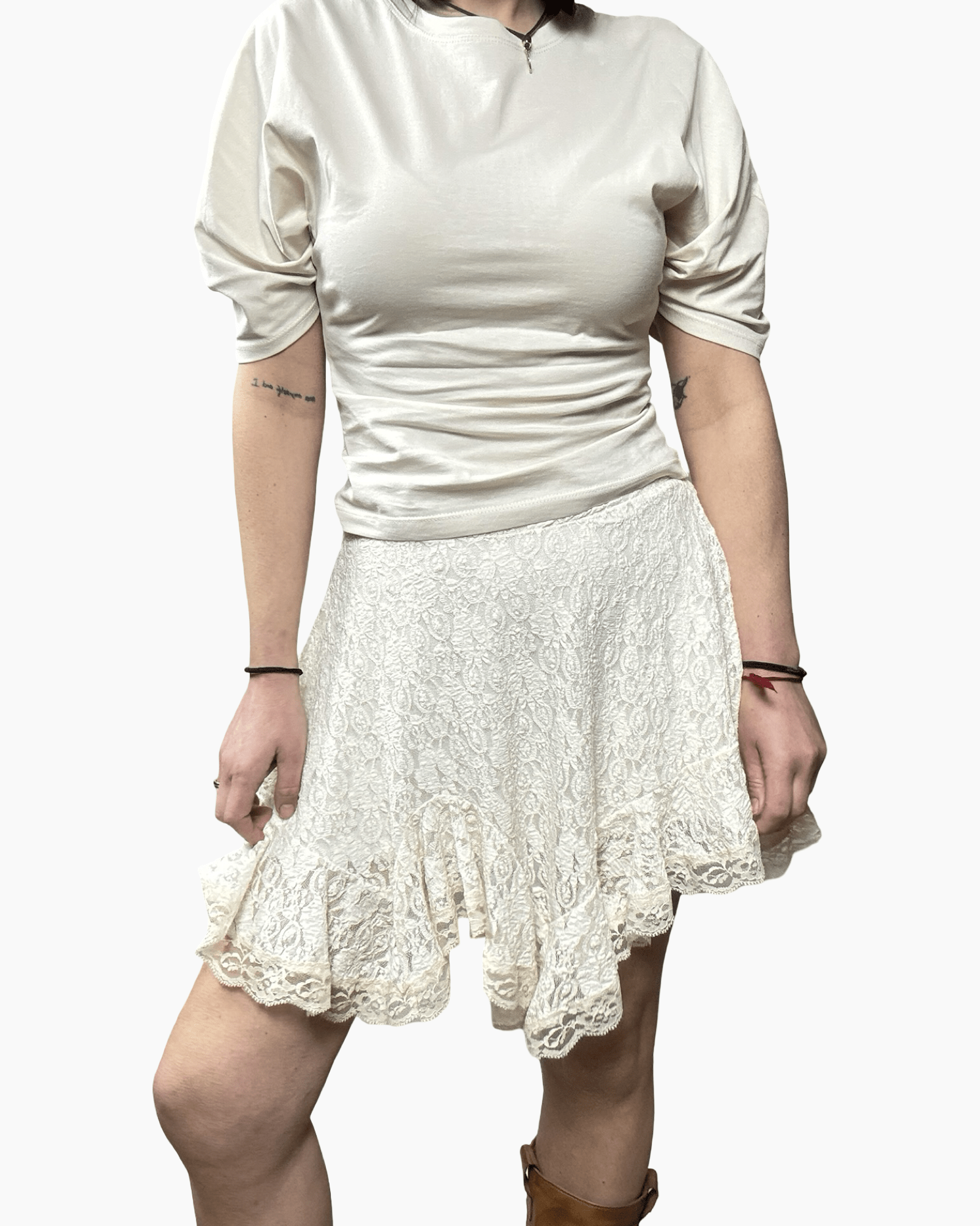 GONNA CORTA IN PIZZO HAVEONE - XE BLU ABBIGLIAMENTO