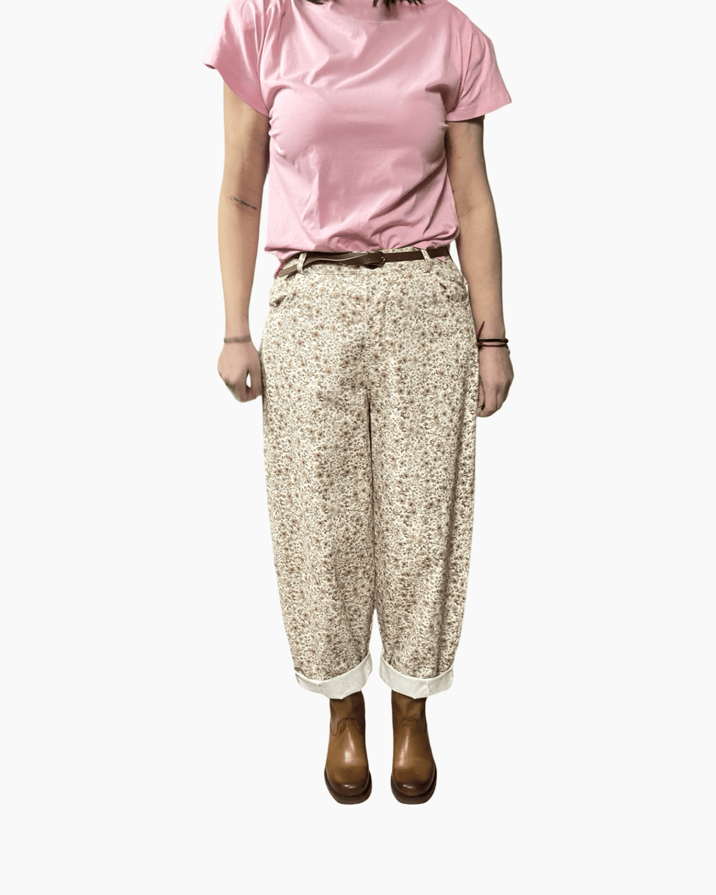 PANTALONE A FIORI SUSY MIX - XE BLU ABBIGLIAMENTO