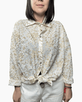 CAMICIA RICAMI ORO SUSY MIX - XE BLU ABBIGLIAMENTO