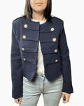 GIACCA CHANEL IN TWEED TENSIONE IN - XE BLU ABBIGLIAMENTO
