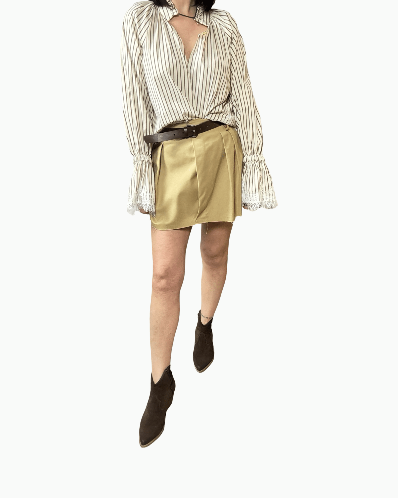 MINIGONNA IN COTONE VICOLO - XE BLU ABBIGLIAMENTO