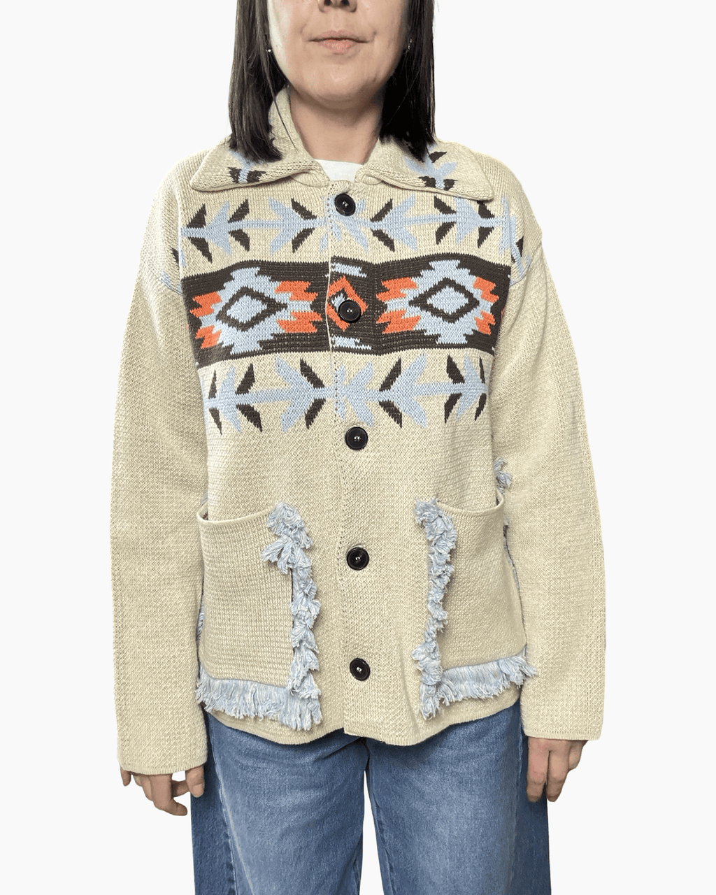 CARDIGAN A FANTASIA VICOLO - XE BLU ABBIGLIAMENTO