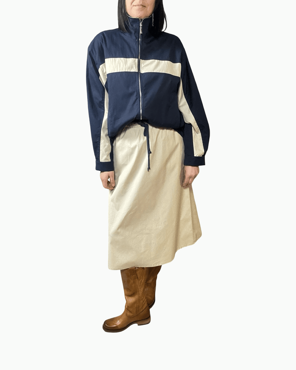 BOMBER CON BANDE TENSIONE IN - XE BLU ABBIGLIAMENTO